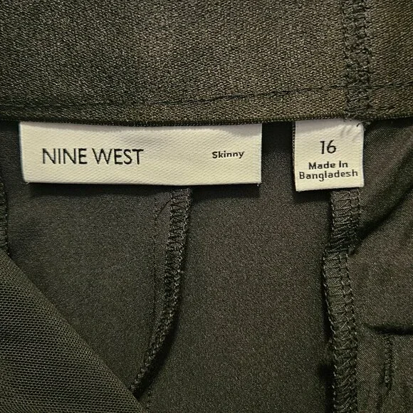 Nine West Skinny Black Dress Pant Size 16 - Picture 3 of 3